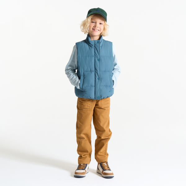 سترة بدون أكمام باللون الأزرق للفتيات